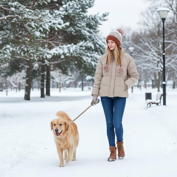 Women Khaki Winter Peruvian Cover Ears Beanie Hat Ear Flaps Sherpa Ski Snow main image 4
